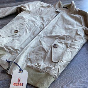 BARACUTA G9 Cotton-Blend Harrington Jacket, Beige